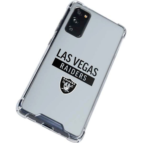 NFL Las Vegas Raiders Silver Performance Series Galaxy S20 FE Clear Case